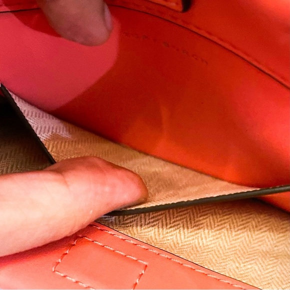 Tory Burch Ella Bio Mini Tote Coral Crush Crossbody Bag NWOT - Picture 7 of 12